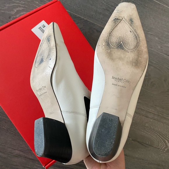 5 for $25 // Rachel Cox white boots 8 - Picture 5 of 6